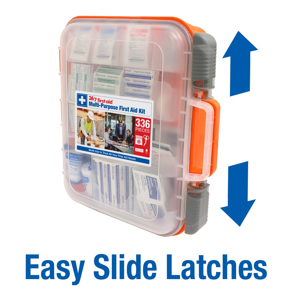 336 Piece First Aid Kit, Plastic Case 24/7 First Aid uk supplements