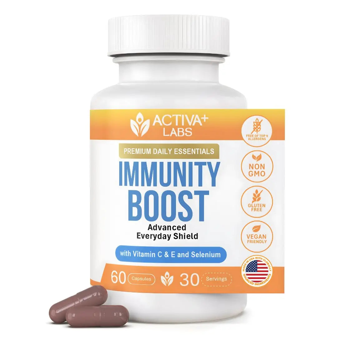 Activa+ Labs Immunity Boost Immune Support Supplement with Vitamin C, Vitamin E, Selenium & Herbal Antioxidant Complex | Activa Labs uk supplements