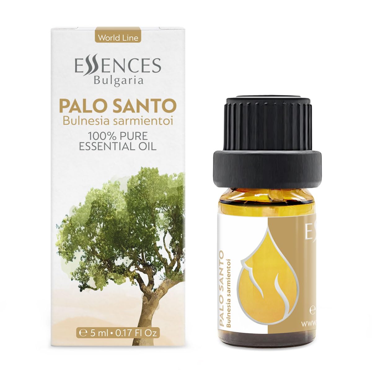 Essences Bulgaria Palo Santo Essential Oil 0.17 Fl Oz 5ml Bulnesia Sarmientoi - 100% Pure Natural Essences Bulgaria uk supplements