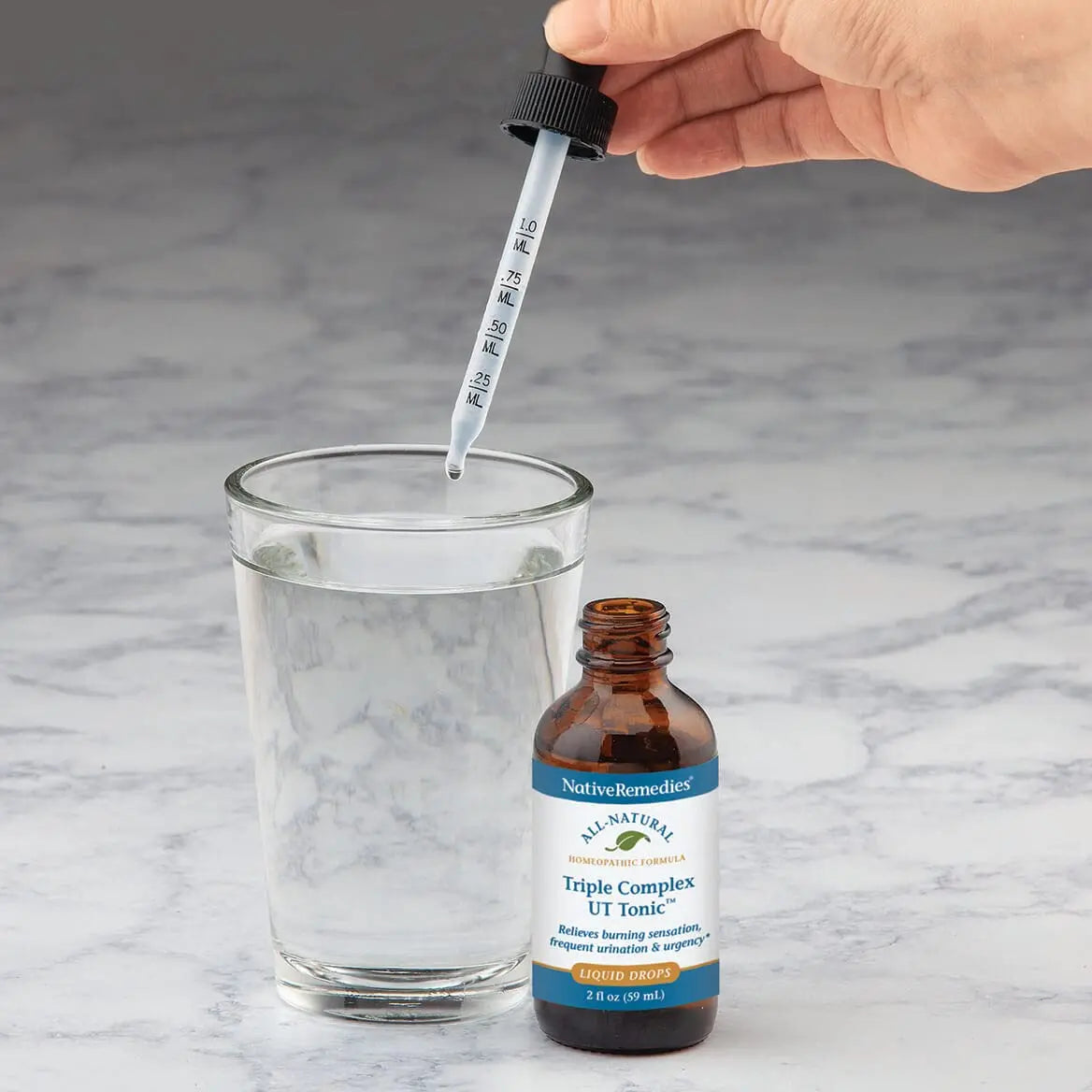 Native Remedies Triple Complex UT Tonic - Natural Homeopathic Formula to Relieve Bladder Irritation, Burning Sensation, Frequent Urination and Urgency - 59 mL Native Remedies uk supplements