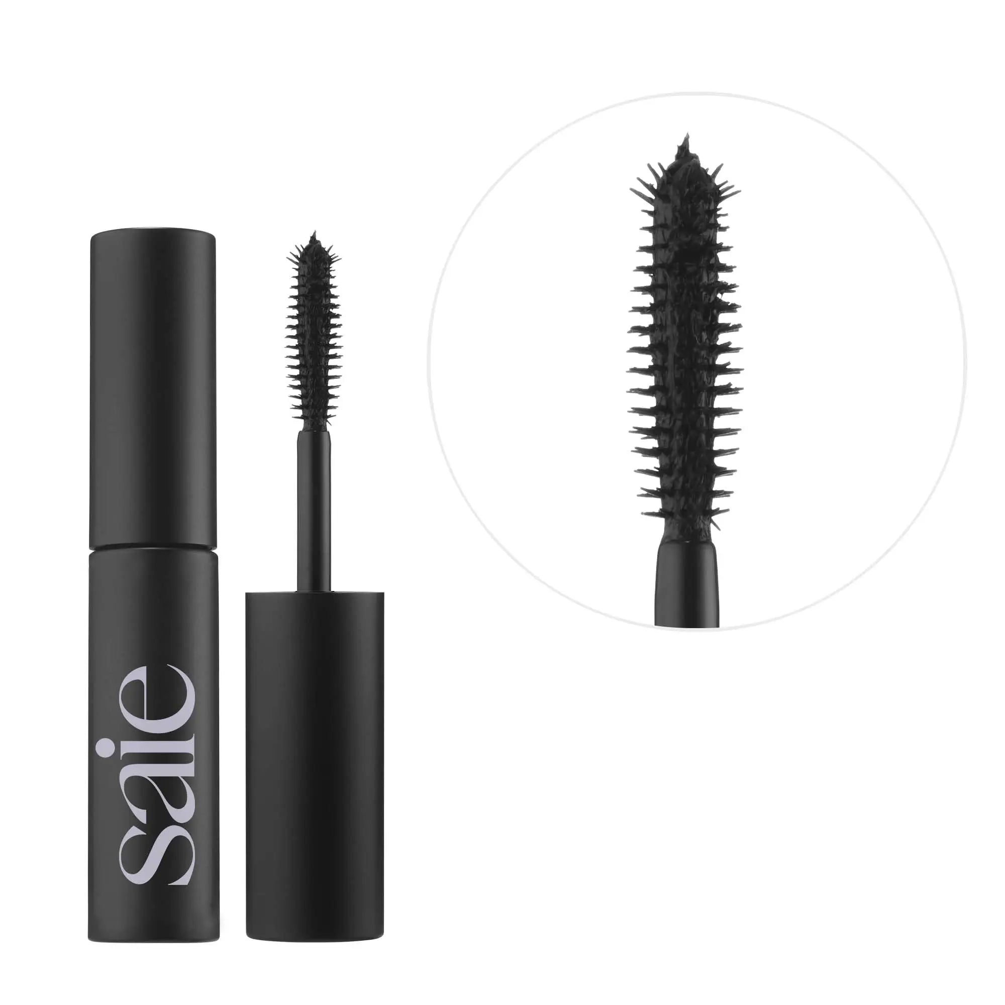 Saie Mini Mascara 101 - Lash Lengthening Mascara for Thick, Bold, Lifted Lashes - Buildable Eye Makeup Formulated to Strengthen and Condition with Rich Nutrients - Black (0.17 oz) Saie uk supplements