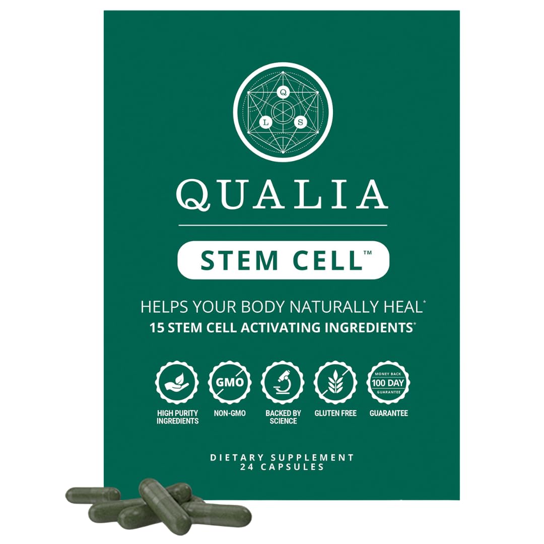 Qualia Stem Cell — Stem Cell Supplement Support with Royal Jelly, Astragalus & Sea Buckthorn | 16 Ingredients | 4 Days a Month | Helps Body Naturally heal* QUALIA LIFE SCIENCES uk supplements