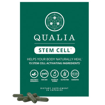 Qualia Stem Cell — Stem Cell Supplement Support with Royal Jelly, Astragalus & Sea Buckthorn | 16 Ingredients | 4 Days a Month | Helps Body Naturally heal* QUALIA LIFE SCIENCES uk supplements