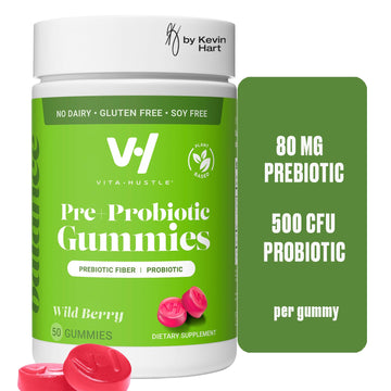 VitaHustle Probiotic Gummies + Prebiotics by Kevin Hart with Chicory Root Inulin Fiber VitaHustle uk supplements