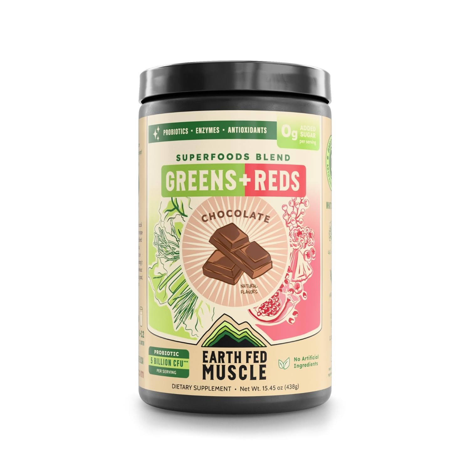 Earth Fed Muscle Chocolate Greens & Reds Superfood Blend Earth Fed Muscle uk supplements