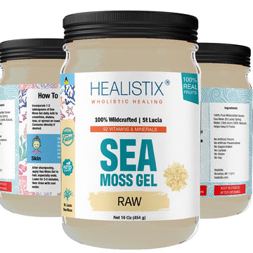 Healistix Irish Sea Moss Gel- St Lucia Wildcrafted Seamoss Gel, Packed with 92 Vitamins HX HEALISTIX uk supplements