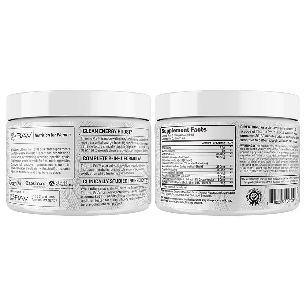 RAW Synergies Pre Workout Thermogenic Fat Burner Powder for Women and Men, RAW Synergies uk supplements