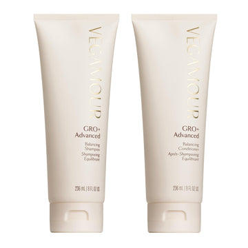 VEGAMOUR GRO+ Advanced Balancing Shampoo and Conditioner Kit | Removes Buildup, Hydrates the Scalp and Softens Strands | For Severe Signs of Thinning | Color Safe, Vegan, Cruelty-Free (8 Fl Oz each) VEGAMOUR uk supplements