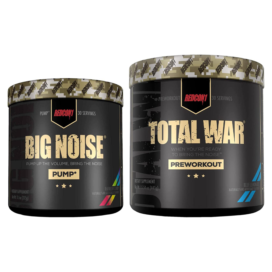 REDCON1 Total War Preworkout (Blue Lemonade) & Big Noise Non-Stim Preworkout Powder REDCON1 uk supplements