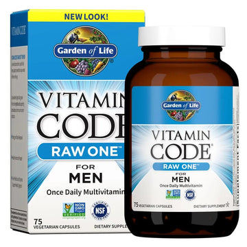 Garden of Life Vitamin Code Raw One for Men, Once Daily Multivitamin, 75 Capsules, One a Day Mens Vitamins Plus Fruit, Veggies & Probiotics for Mens Health Garden of Life uk supplements