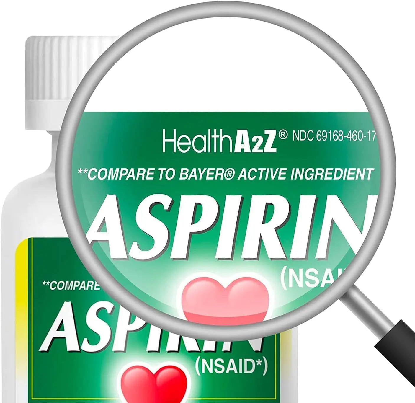 HealthA2Z® Aspirin 81 mg | Low Strength | Enteric Coated | Pain Relief | Reduces Minor Aches Muscle Pain & Cramps | Fever Reducer | Reduces Headache (300 Counts) HealthA2Z uk supplements