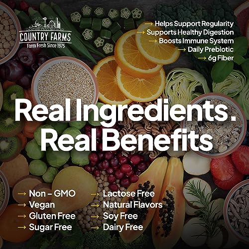Country Farms Fiber Care Prebiotic Gummies, 6g of Fiber Per Serving, FOS from Beets Country Farms uk supplements