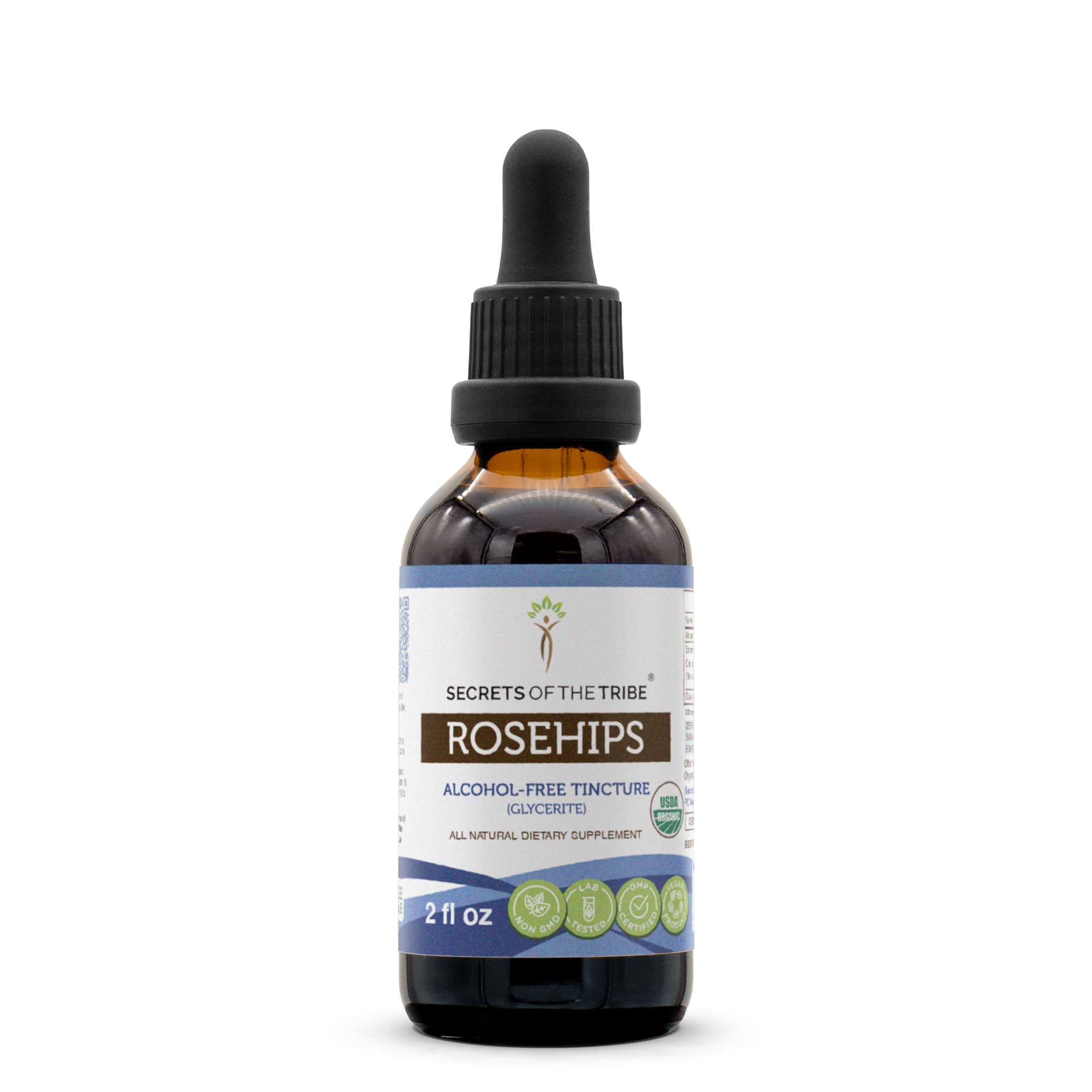 Secrets of the Tribe Rosehips USDA Organic | Alcohol-Free Extract, High-Potency Herbal Drops | Made from 100% Certified Organic Rosehips (Rosa spp.) Dried Fruit (2 oz) Secrets of the Tribe uk supplements