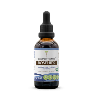 Secrets of the Tribe Rosehips USDA Organic | Alcohol-Free Extract, High-Potency Herbal Drops | Made from 100% Certified Organic Rosehips (Rosa spp.) Dried Fruit (2 oz) Secrets of the Tribe uk supplements