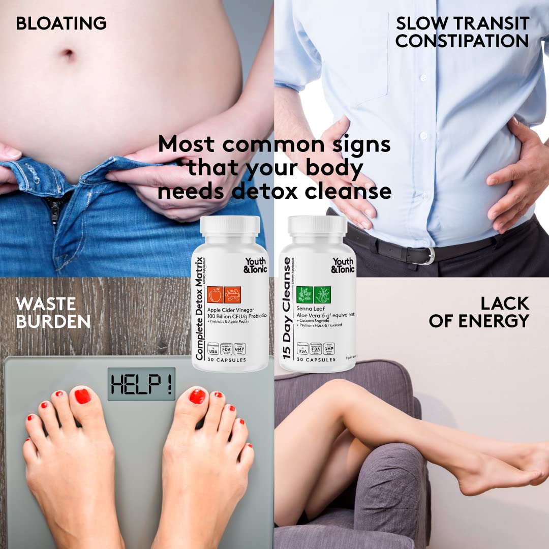 Youth & Tonic Complete Body Detox for Cleanse, Normal Acidity Gut Level and Water Youth & Tonic uk supplements