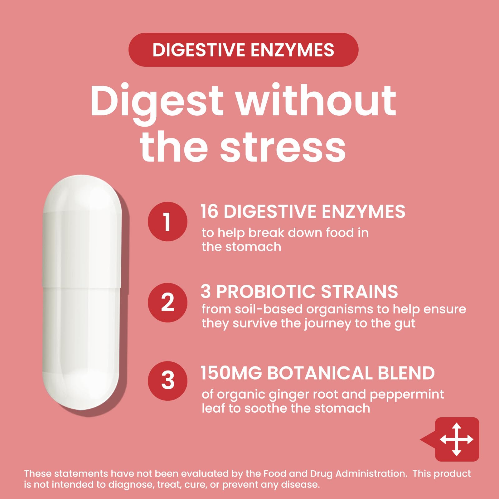 LOUDSAY Digestive Enzymes - Multi Enzymes, Organic Prebiotics & Probiotics for Digestive Health & Gut Health - Meal Time Discomfort Relief & Bloating - Dual Action Approach - 60 CT LOUDSAY uk supplements
