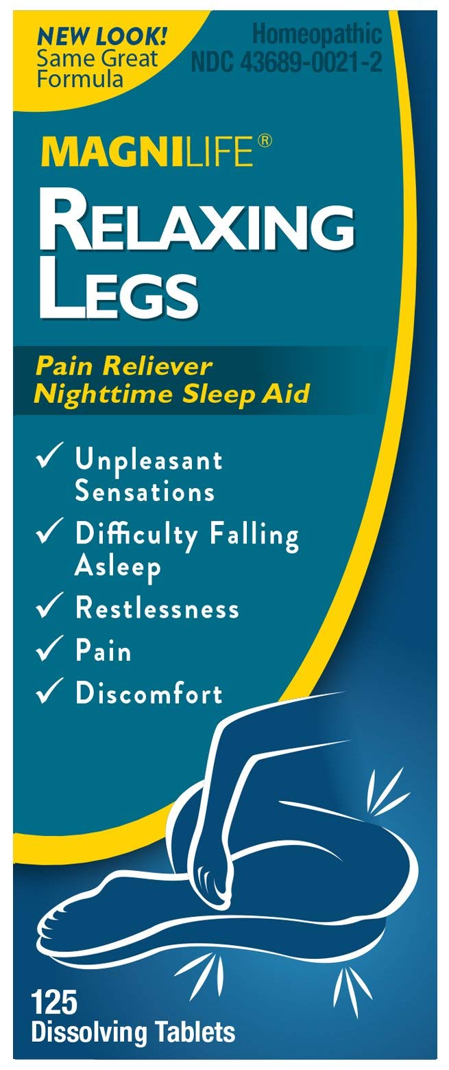 MagniLife Relaxing Legs 125 Count Quick Dissolve Tablets Relaxing Leg Cream PM 4oz Jar Restless Legs MagniLife uk supplements