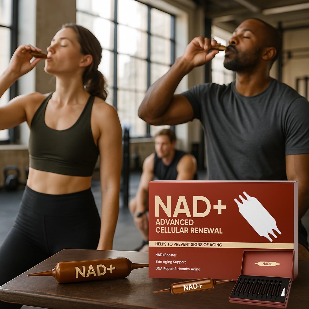 NAD Advanced Cellular Renewal - 1200mg NAD Supplement for Skin Aging Support Energy & Focus - 10 Vials (1) ARSYCHLL uk supplements