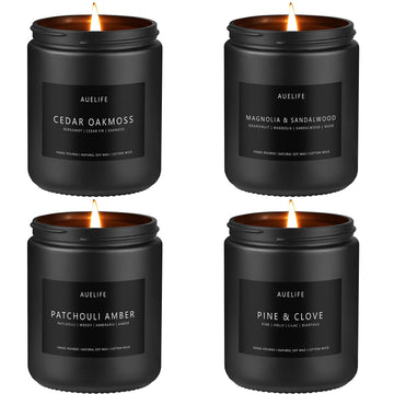 Scented Candles Set | Men Candles Set, Candles for Men Scented Candles for Home - 4 Pack Candles Scents Auelife uk supplements