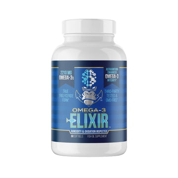 Gorilla Mind Omega-3 Elixir™ | 2210mg Fish Oil Re-Esterified Triglyceride Form | EPA, DHA + 2 Fatty Acids | Astaxanthin Infusion for Bolstered Integrity | 3rd Party & Rancidity Tested | 60 Softgels Gorilla Mind uk supplements