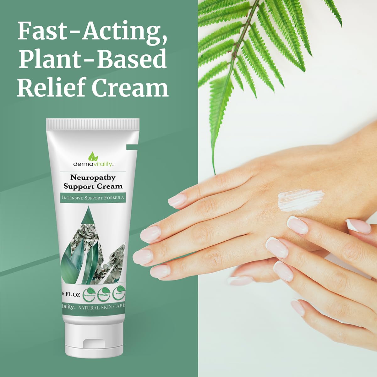 UltimateVitality Neuropathy Support Cream – Natural Organic Cream for Feet, Hands, Legs, Toes Includes Arnica, Capsicum Frutescens Fruit Extract, Peppermint a Ginger - 6 Ounces UltimateVitality uk supplements