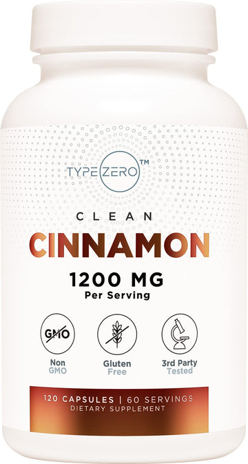 Type Zero Ceylon Cinnamon Capsules (1200mg | 120 Capsules) - Natural, Non-GMO, Gluten Free, Organic Cinnamon Bark Supplement Type Zero uk supplements