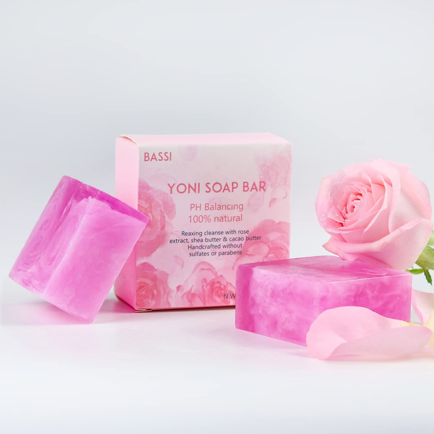 Yoni Soap Bars Vaginal Wash 2 PCS, 100% Natural Organic Yoni Bar Soap for Women Ph Balance Yoni BASSI uk supplements