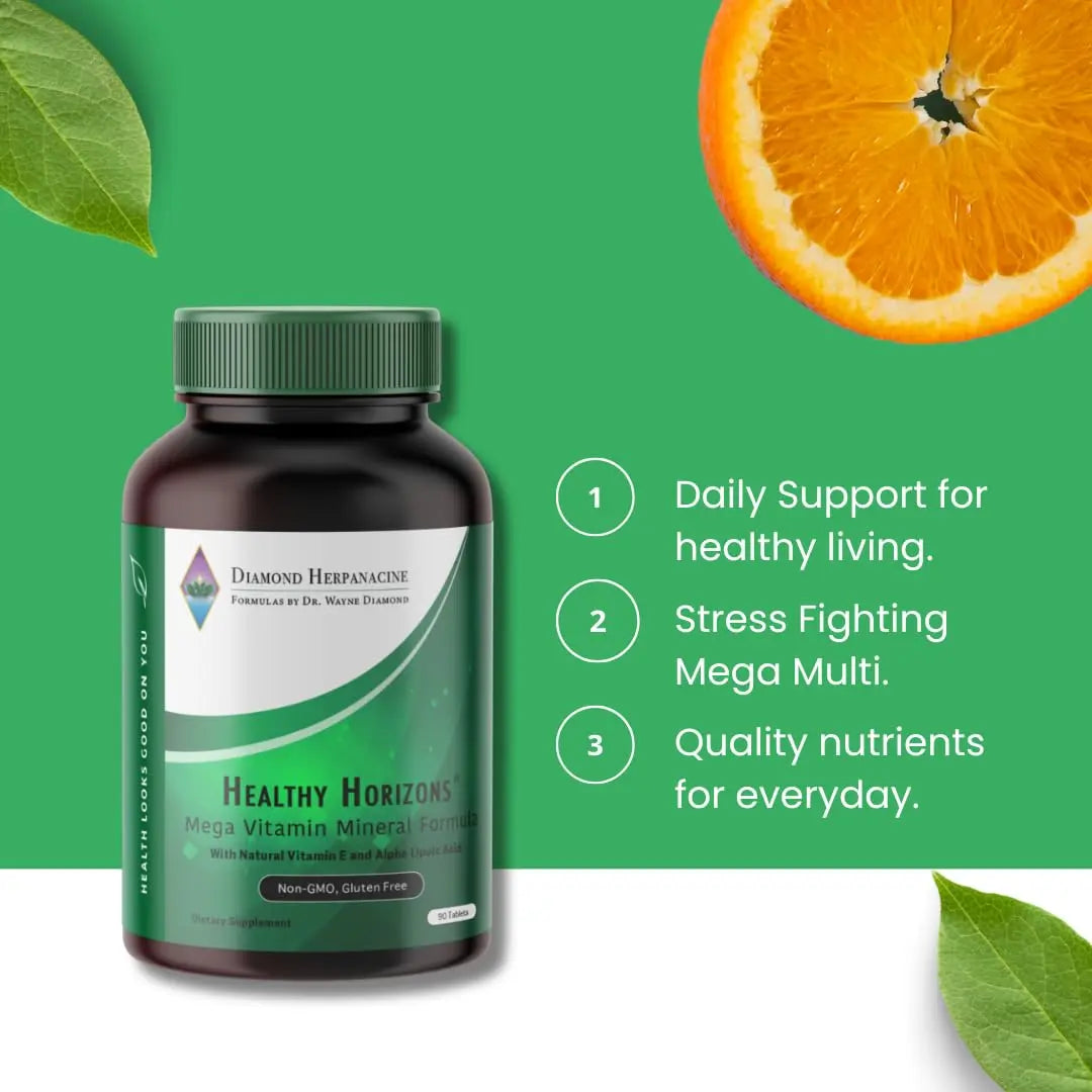 Herpanacine Diamond Healthy Horizons Multivitamin - Natural Multivitamin to Support Stress Relief and Provide Essential Nutrients Herpanacine uk supplements
