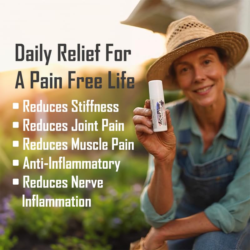 AcuPlus - Pain Relief Roll On - Topical Anti Inflammatory to Soothe Muscles & Joints - Arthritis Pain Reliever, Bursitis, Tendonitis Cream - TSA Compliant, Convenient Roll On - 3 fl. oz. (Pack of 1) AcuPlus uk supplements