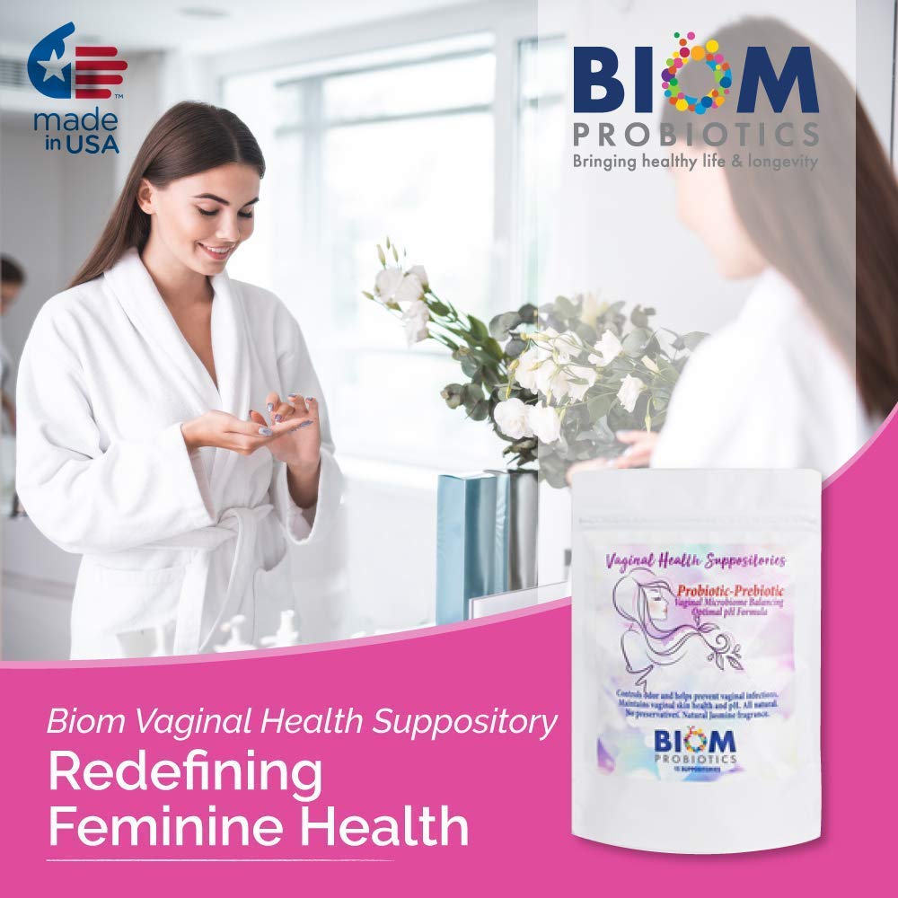 Biom Vaginal Probiotic Suppository: Natural Vaginal pH and Odor Control Regimen; Balance Biom Probiotics uk supplements