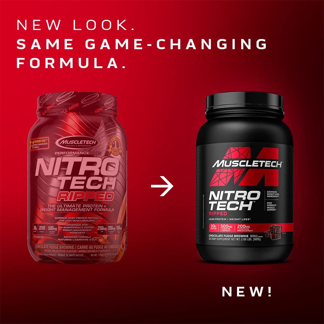 MuscleTech Nitro-Tech Ripped | Lean Whey Protein Powder/Isolate & Platinum Multivitamin MuscleTech uk supplements