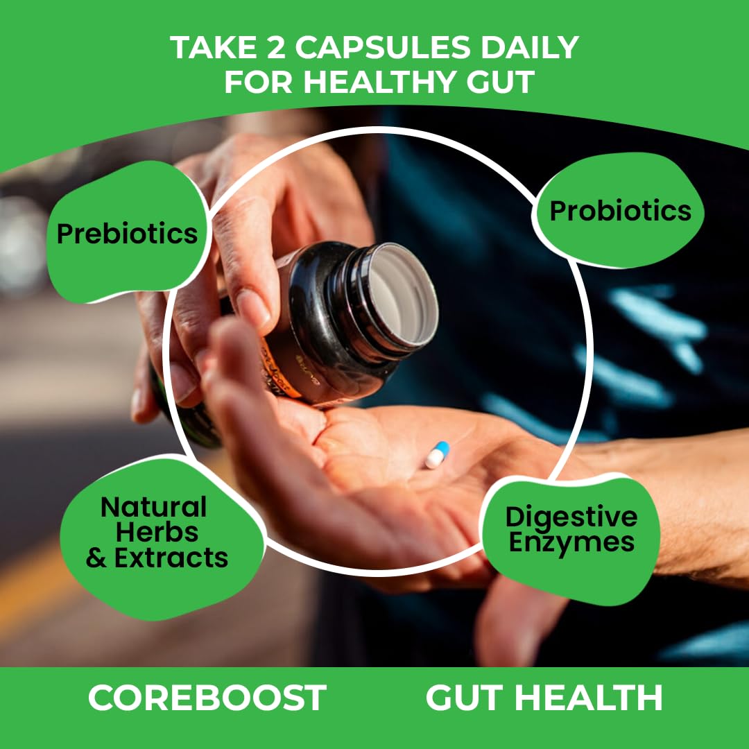 GUTVED Bloating & Gas Relief Probiotic for Women & Men | 9-in-1 Gut & Digestive Support with Probiotics, Prebiotic Inulin, Turmeric, Ginger & Fennel | Daily Plant-Based Capsules, 60 Count GUTVED uk supplements