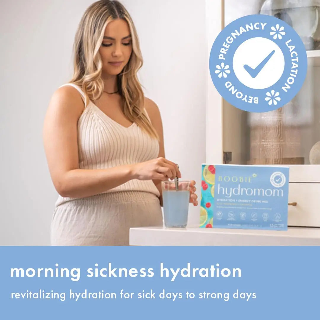 Boobie Hydromom Superfood Electrolyte Drink Mix, Blue Raspberry Lemonade | Refreshing Energy & Hydration Boost for Mamas | On-The-Go & Travel Essentials for Pregnancy, Boobie Brands uk supplements