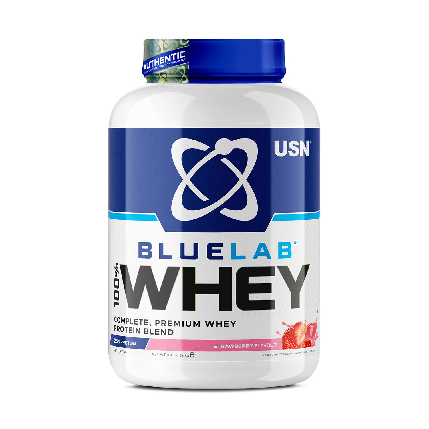 USN Blue Lab Whey Protein Powder: Strawberry - Whey Protein 2kg - Post-Workout - USN uk supplements