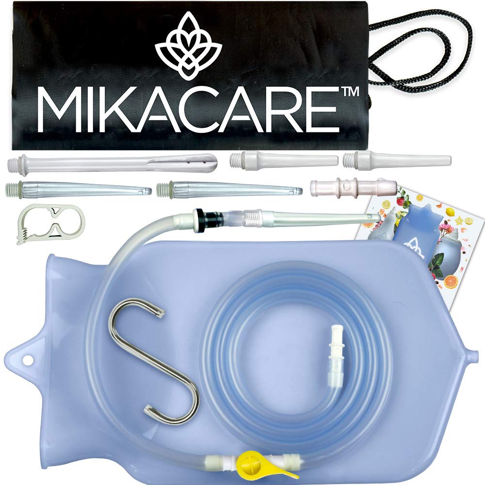 Mikacare Enema Bag Kit Clear Non-Toxic Silicone. for Coffee and Enema Kit for Colon Cleansing - Enema Detox Mikacare uk supplements
