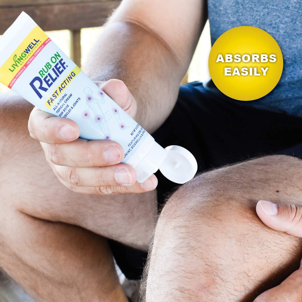RUB ON RELIEF Fast Acting, Natural Joint and Ache Cream for Muscles, Neck, Back RUB ON RELIEF uk supplements