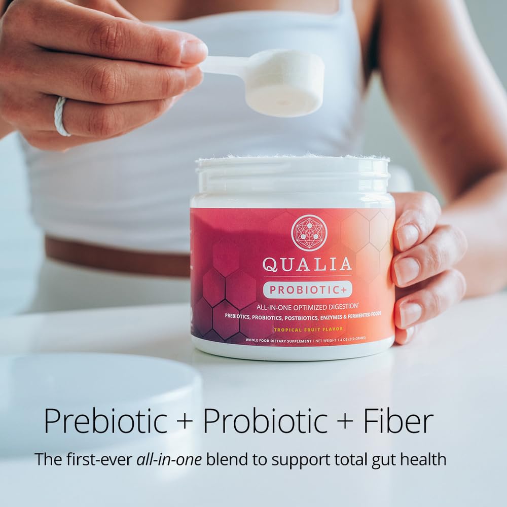 Qualia Probiotic - 28 Science-Backed Spore Probiotics, Prebiotics, and Postbiotics. Total Gut Support. Soothes Digestive discomfort. Ethically sourced. Promotes Akkermansia Growth. 1 Month Supply QUALIA LIFE SCIENCES uk supplements