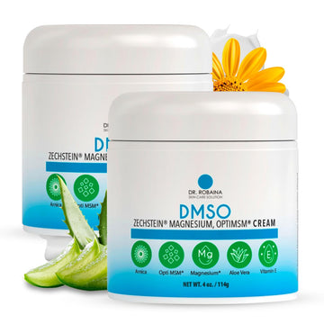 Dr. Robaina DMSO Cream – 99.9% Pure Dimethyl Sulfoxide | Formula with Zechstein Magnesium, Arnica, Aloe Vera & Vitamin E | Topical Cream for Body Wellness Dr. Robaina uk supplements