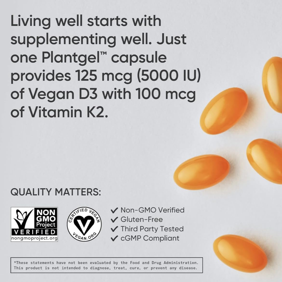 (Pack of 1) 160 Vegan Certified, Non GMO Liquid Softgels rozzunSports Research Vitamin Rozzun Creative Vision uk supplements