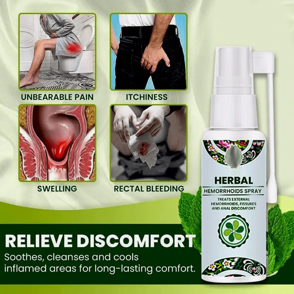 Juztec Hemorrhoid Treatment - Fast Relief with Hemocare Herbal Hemorrhoids Spray & Analese Numb Cream (1 PCS) Juztec uk supplements