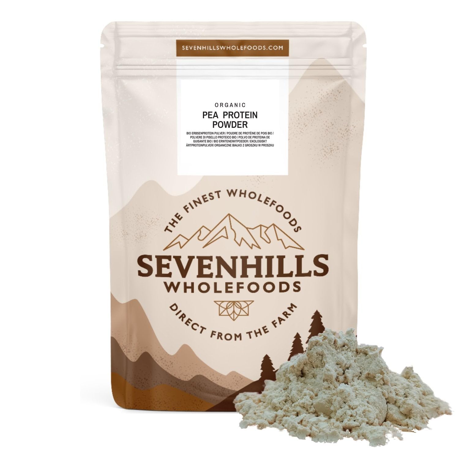 Sevenhills Wholefoods Organic Pea Protein Powder 1kg Sevenhills Wholefoods uk supplements