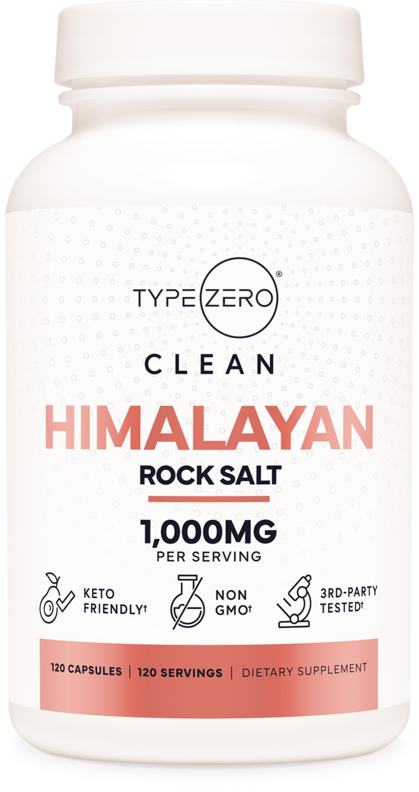 Type Zero Himalayan Rock Salt Capsules (120 Capsules) (1000mg per Serving) Type Zero uk supplements