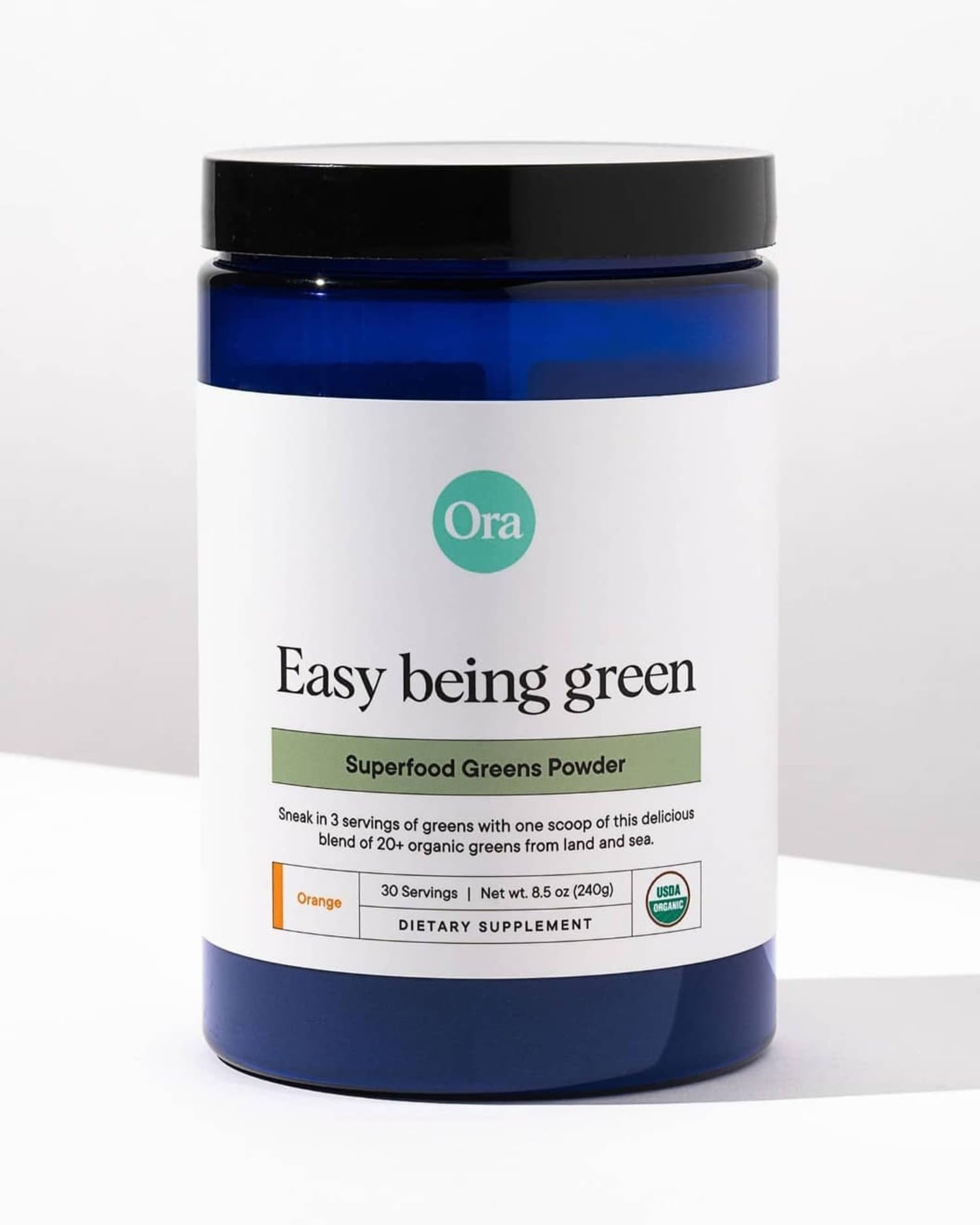 Ora Organic Greens Powder - Vegan, Gluten-Free, Organic Super Greens Drink for Energy and Detox | Antioxidants & Adaptogenic Herbs | 20+ Superfood Greens Blend - Citrus Flavor, 30 Servings Ora Organic uk supplements