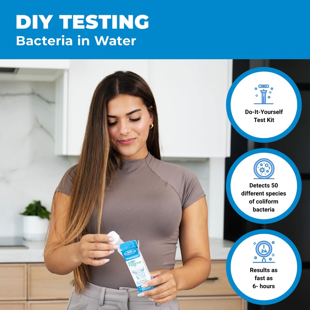 Safe Home® DIY Bacteria in Water Test Kit – Results as Fast as 6 Hours – Detects 50 Different Species of Coliform Bacteria – EPA Lab Certified – Made in the USA – (1 Pack) Safe Home uk supplements