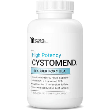CystoMend Bladder & Pelvic Discomfort Formula (High Potency) - Supports Less Flares & Urgency* - Premium Bladder Support for Women & Men - USA Manufactured & Third-Party Tested - 180 Capsules CystoMend uk supplements