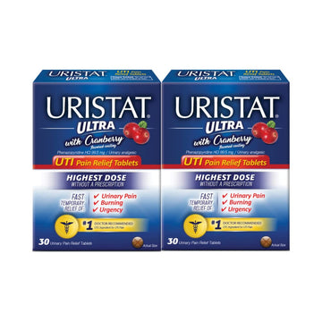 URISTAT Ultra UTI Pain Relief, Cranberry Flavored Coating, 30 Tablets (Pack of 2) URISTAT uk supplements