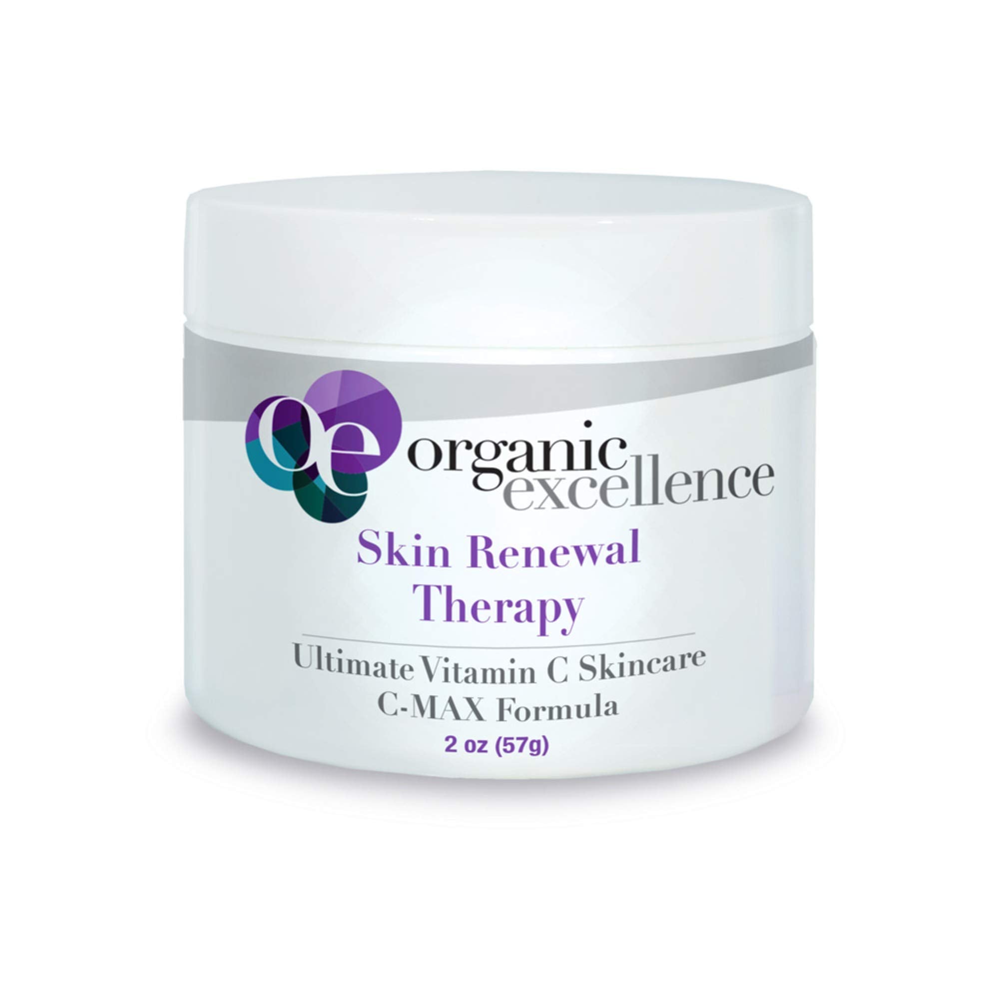 Organic Excellence Skin Renewal Therapy, Vitamin C Face & Neck Cream, Moisturizer to Stimulate Collagen Production and Increase Skin Cell Renewal, Organic Natural Non-Toxic Cruelty-Free 2 oz (57g) Organic Excellence uk supplements