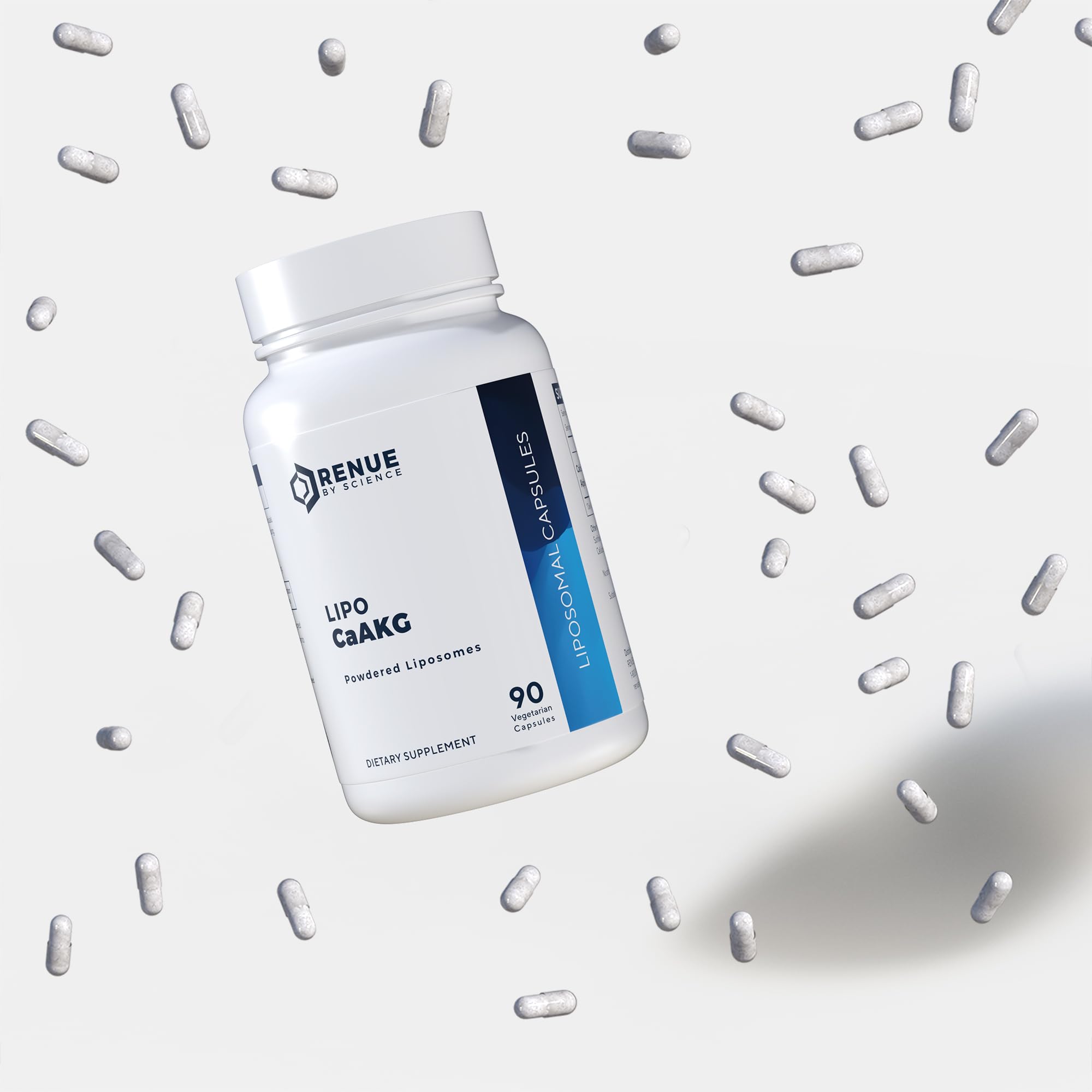 RENUE by SCIENCE CA AKG Supplement | High Strength Liposomal Calcium AKG | 90 Calcium Alpha-Ketoglutarate Capsules - 300mg CA AKG per Serving CA-AKG Supplement | Non-GMO & Made in The USA Renue By Science uk supplements