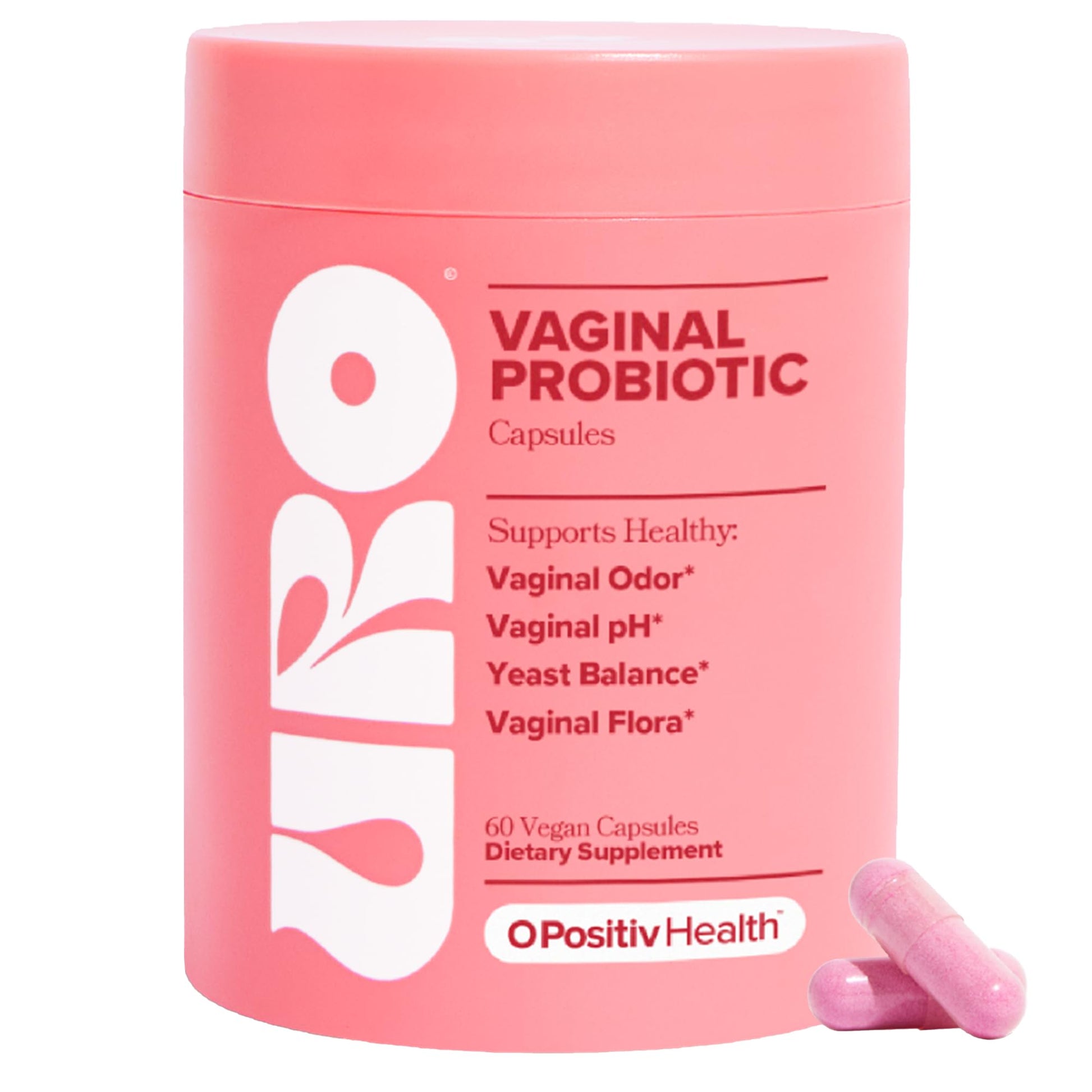 URO Vaginal Probiotics for Women pH Balance with Prebiotics & Lactobacillus Probiotic Blend O Positiv uk supplements